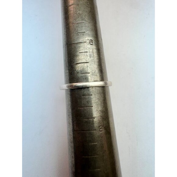 Estate Sterling Silver 925 Ring Size 7 Vintage Solid Band Classic Design - Picture 7 of 11